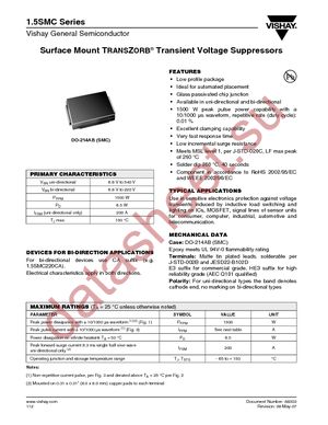 1.5SMC100A-E3/57T datasheet  